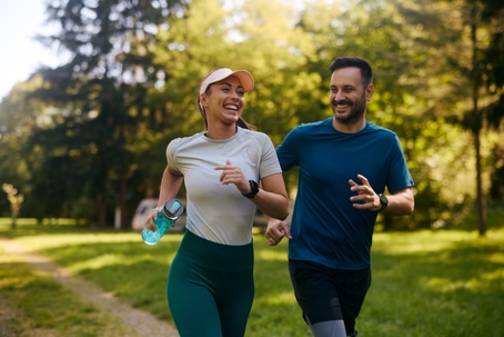 couple jogging in the park